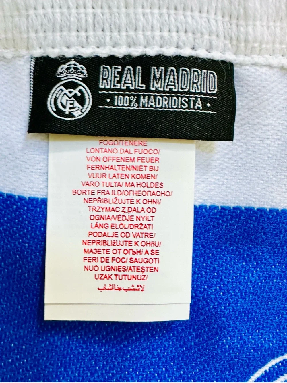 NEW Real Madrid 2018-19 Madridista Hala Madrid White Blue Woven Scarf